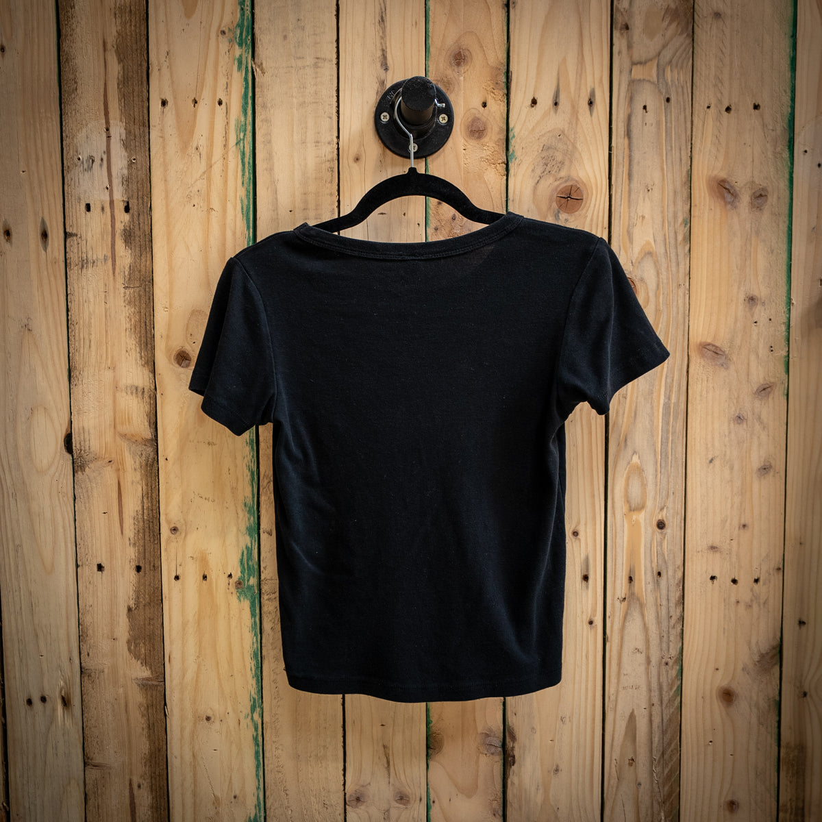Boujon Bakery women's ribbed cropped tee in black, back
