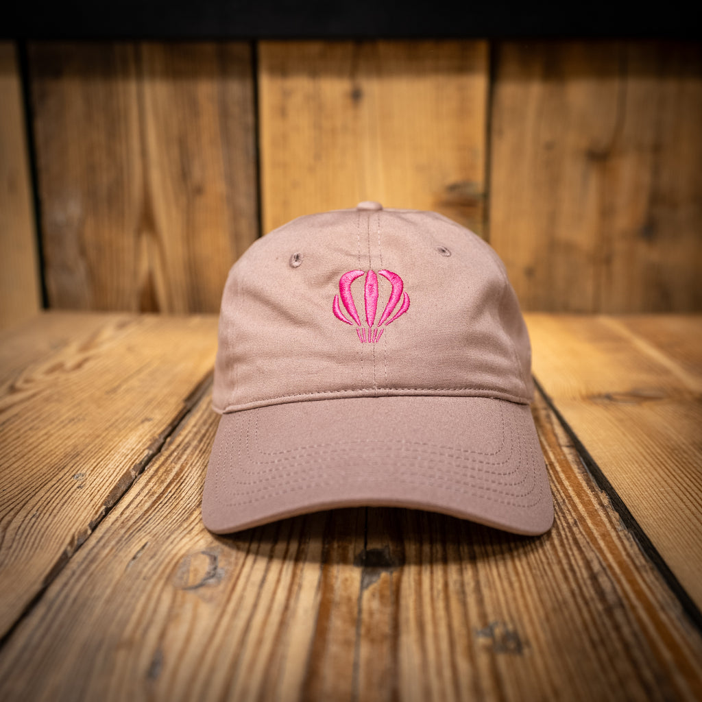 Boujon Bakery cap in dusty pink, front with embroidered logo