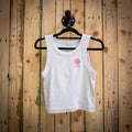 Women's Ribbed Cropped Vest Top in White