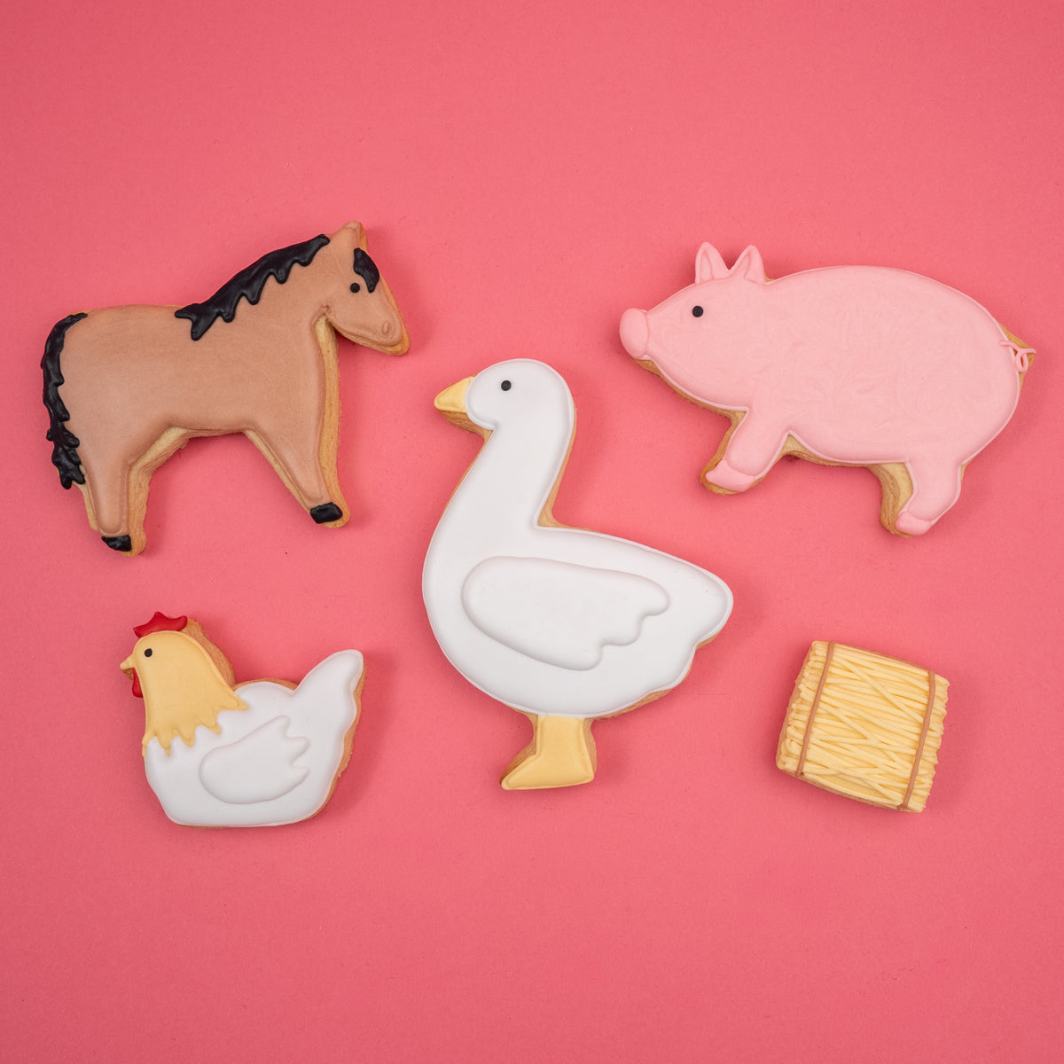 Farm Animal Iced Biscuit Box – Large