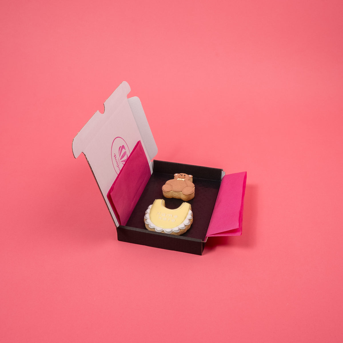Newborn Baby Yellow Iced Biscuit Box – Small